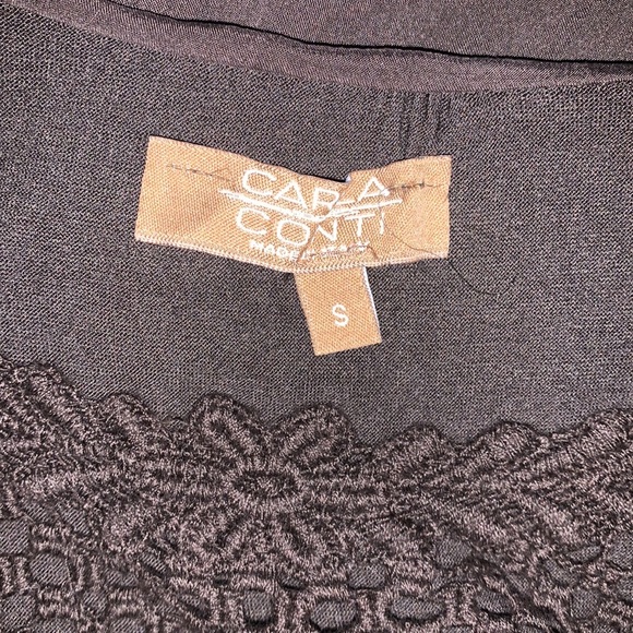 Dark Brown Carla Conti Italian Silk Blouse - Picture 13 of 14